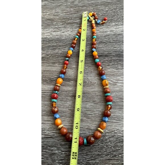 Vintage Liz Claiborne Necklace LCI Beaded Inch Multi Color Signed Sz 28” - Picture 6 of 11